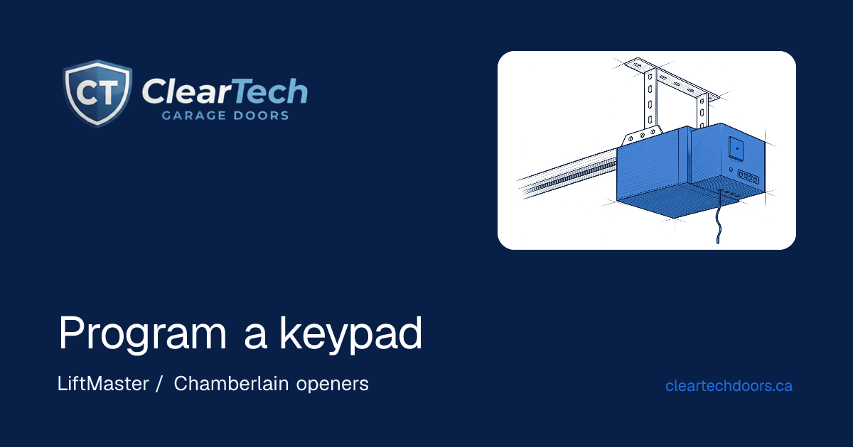 How to Program a LiftMaster or Chamberlain Keypad — ClearTech Garage Doors